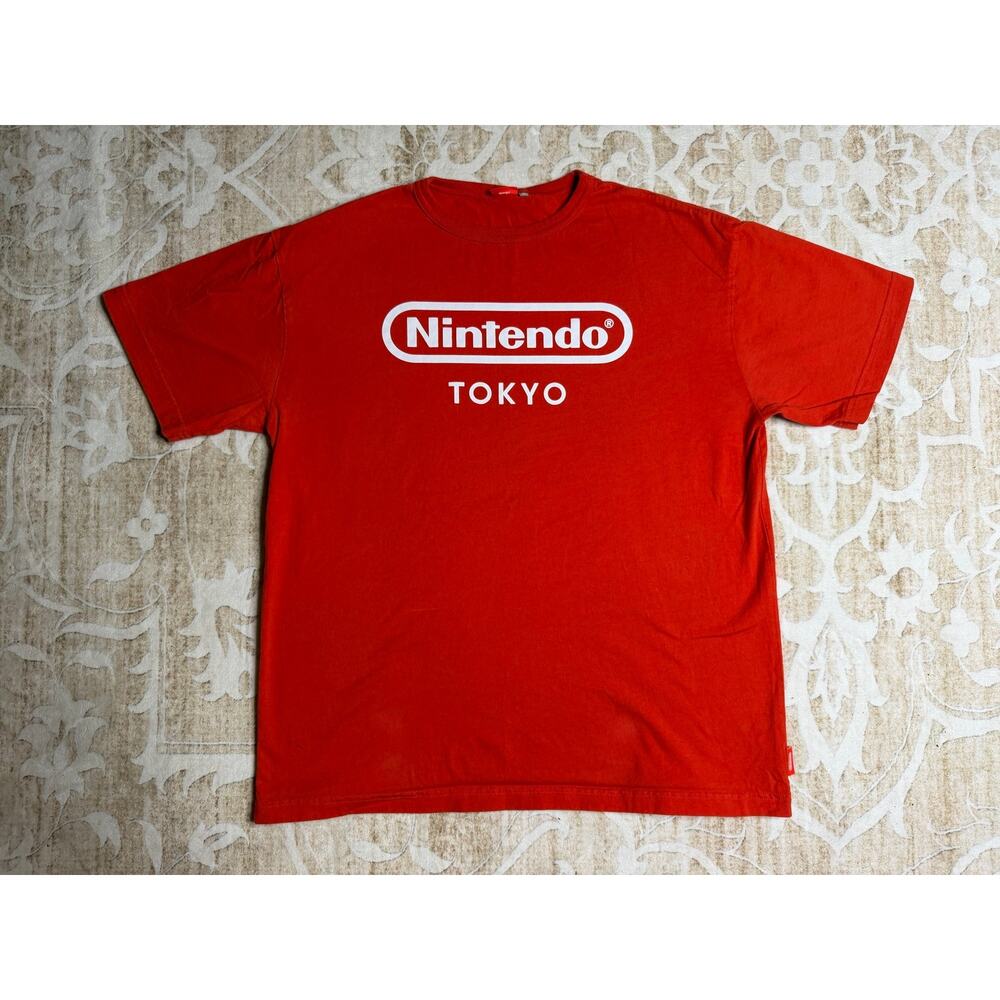 Nintendo Tokyo Japan Limited Logo T-Shirt Red Slim Fit XL